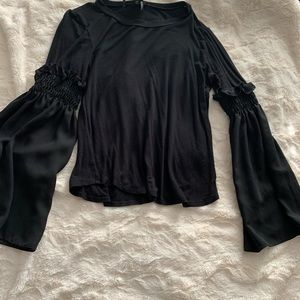 Black blouse with fun sleeve details